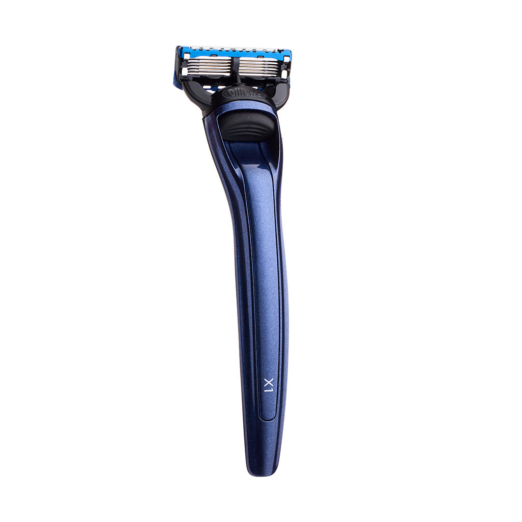 Bolin Webb X1 Fusion5 Razor Ocean Blue Angle Luxury Razor
