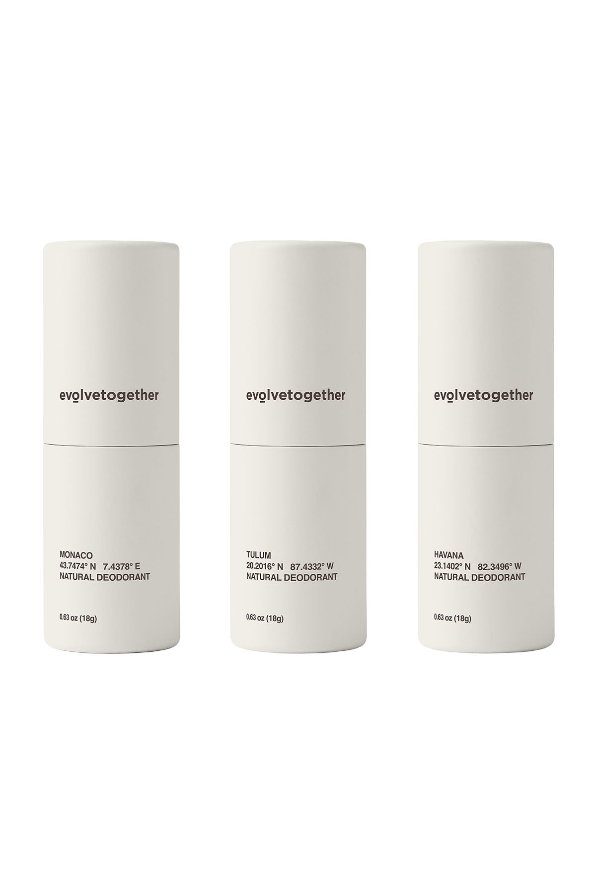 Evolvetogether Mini Multipack - 3 Natural Deodorants