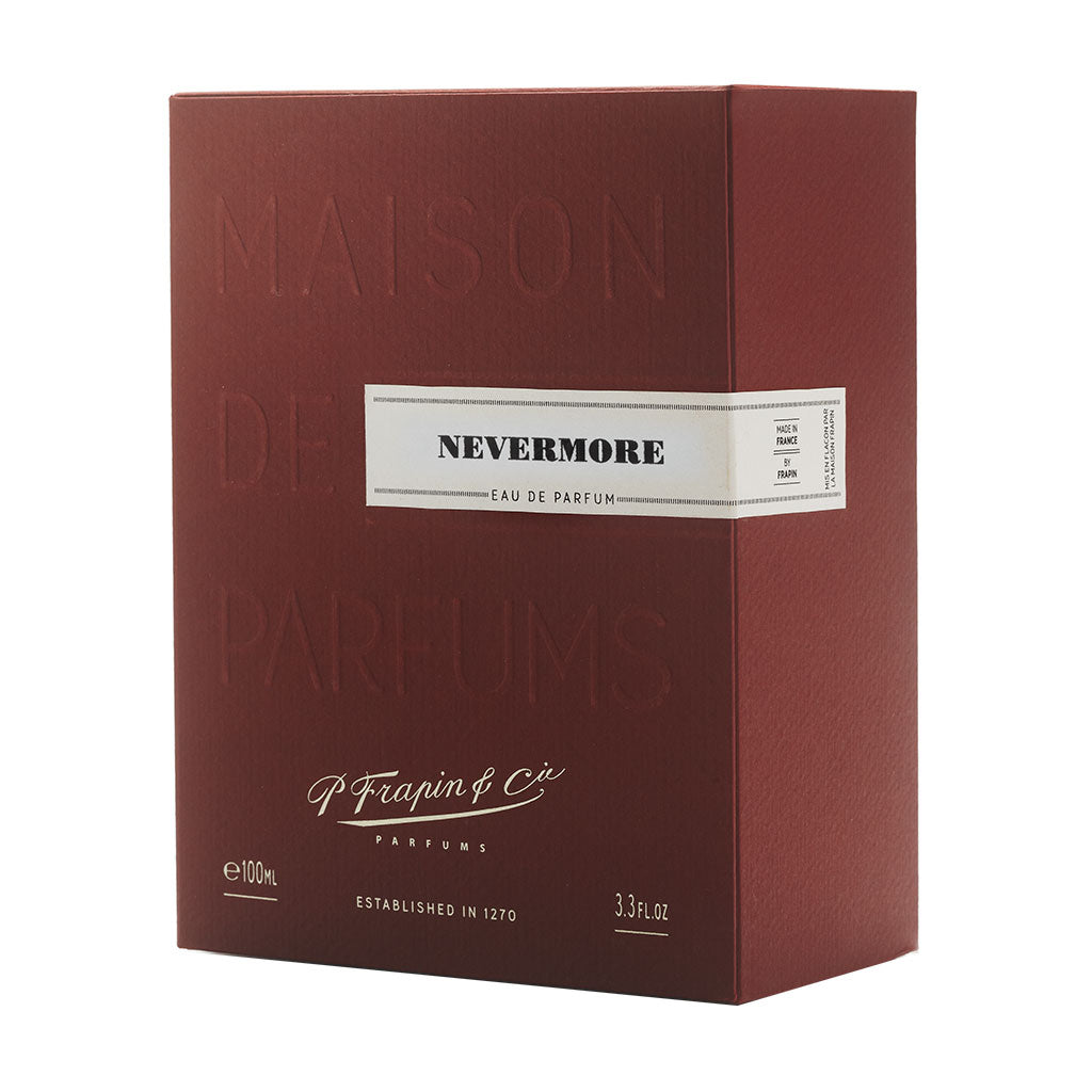 Nevermore Eau de Parfum by Frapin, 100ml red packaging box