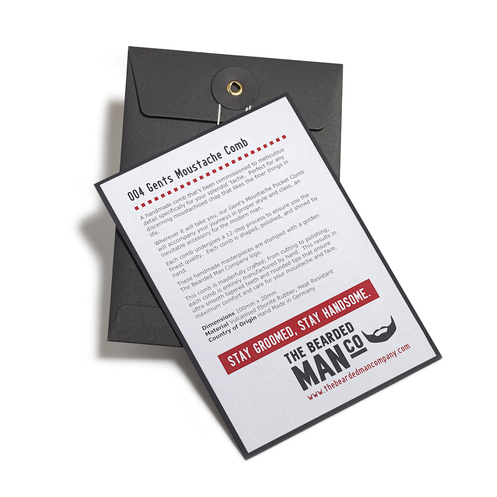 The Bearded Man Company 004 Gents Moustache Comb Package