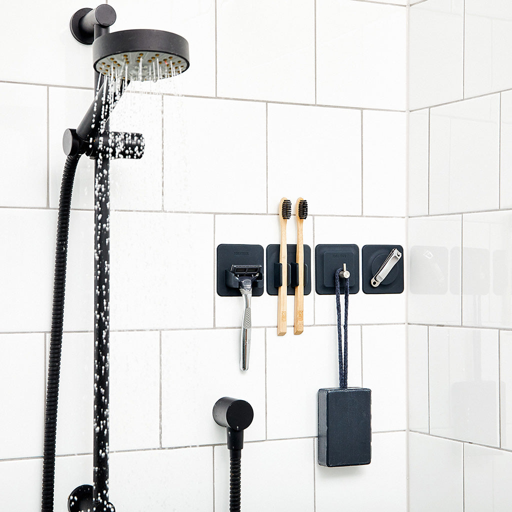 Tooletries The 4-in-1 Bathroom Storage Tile Series Organizers in Shower