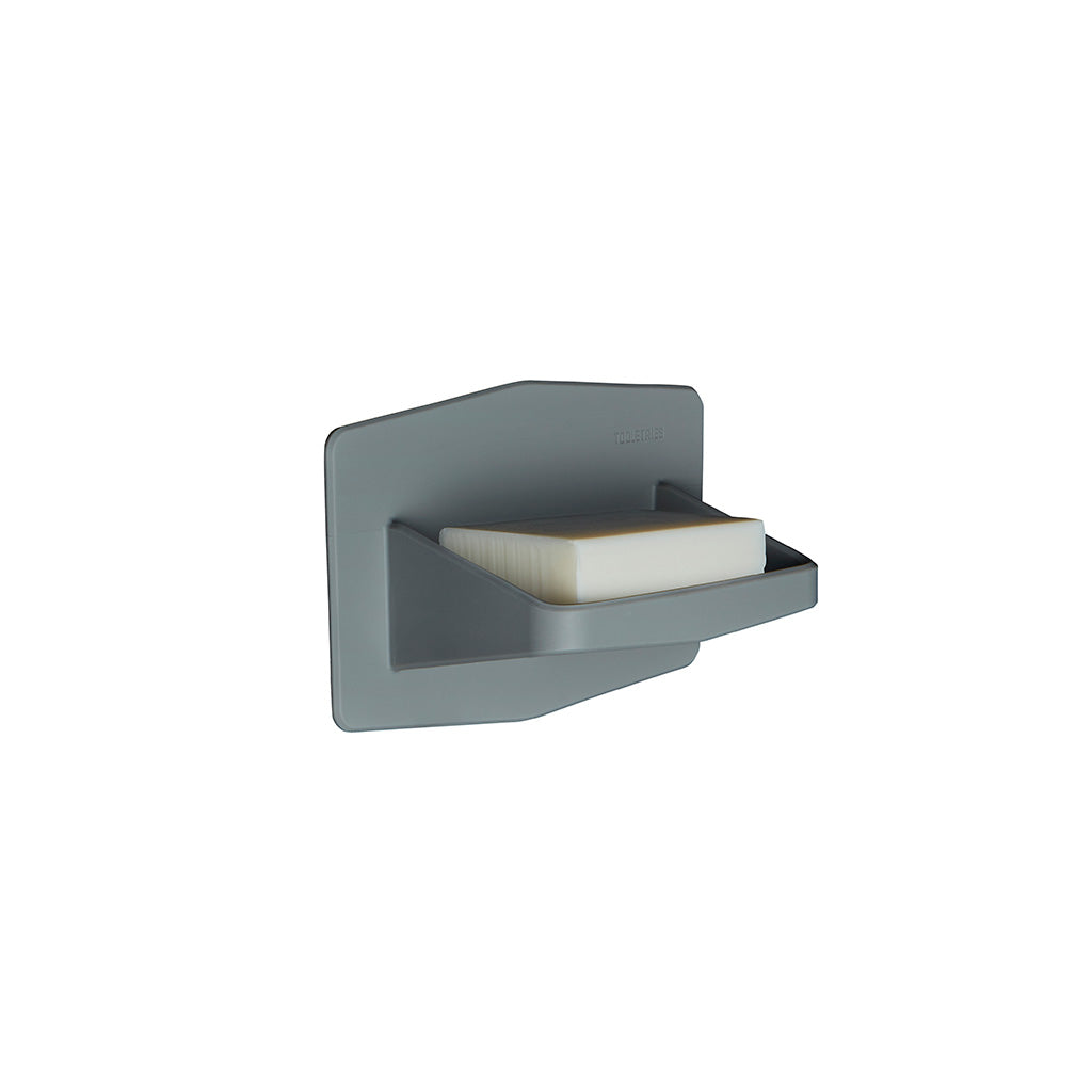 Tooletries The Benjamin Soap Holder White Background -  Gray