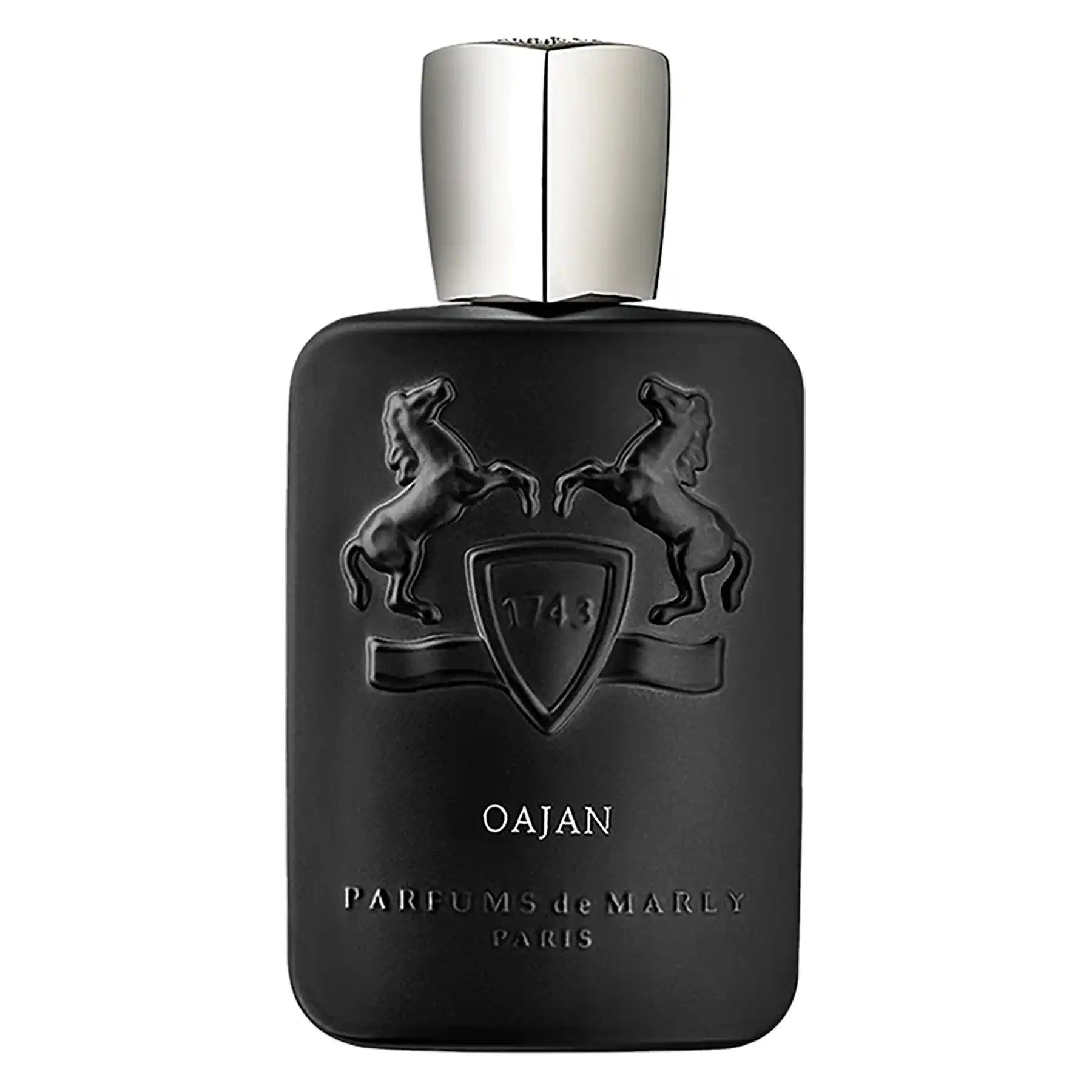 Oajan Eau de Parfum by Parfums de Marly, 125ml matte black bottle with silver cap