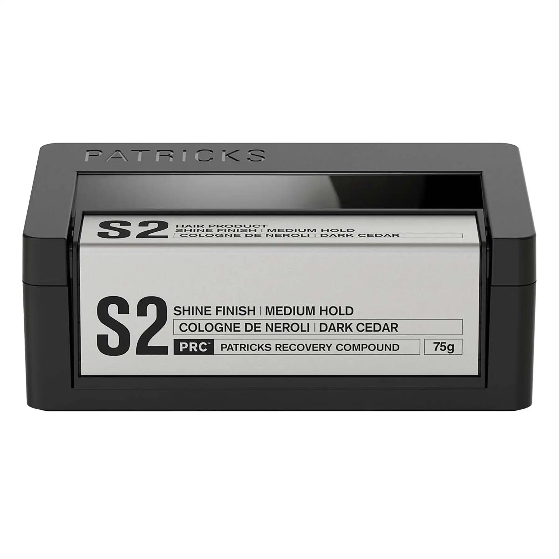 Patricks S2 Shine Medium Hold Hair Styling Pomade Front