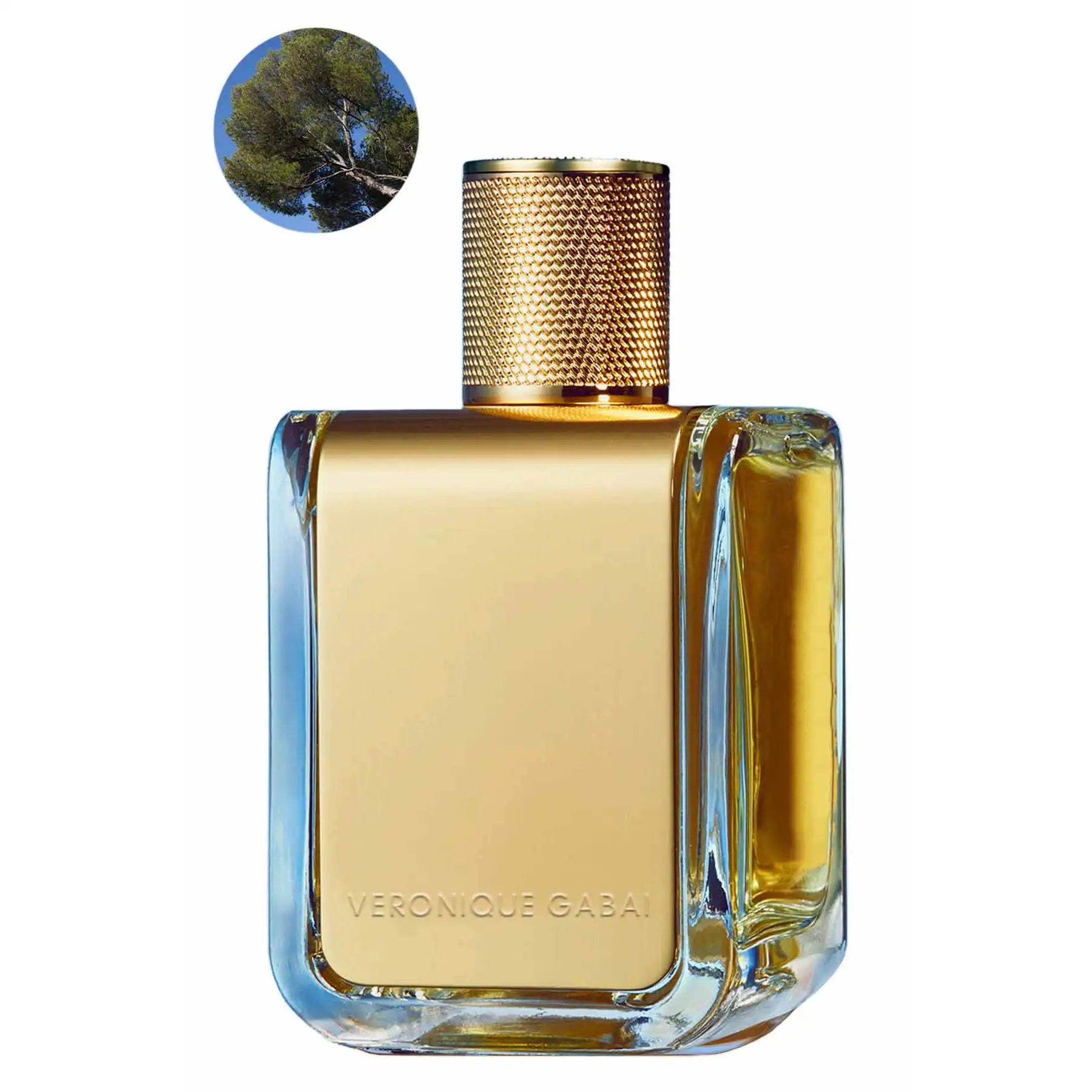 Cap D'Antibes Eau de Parfum by Veronique Gabai, 85ml clear bottle with gold front panel, displayed with round decorative box