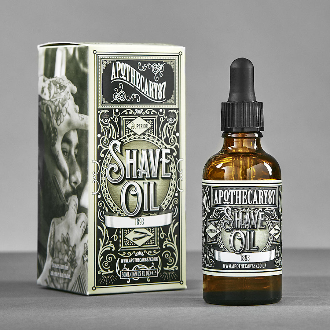 Apothecary87 Shave Oil 1893 Shaving Oil Box and Bottle