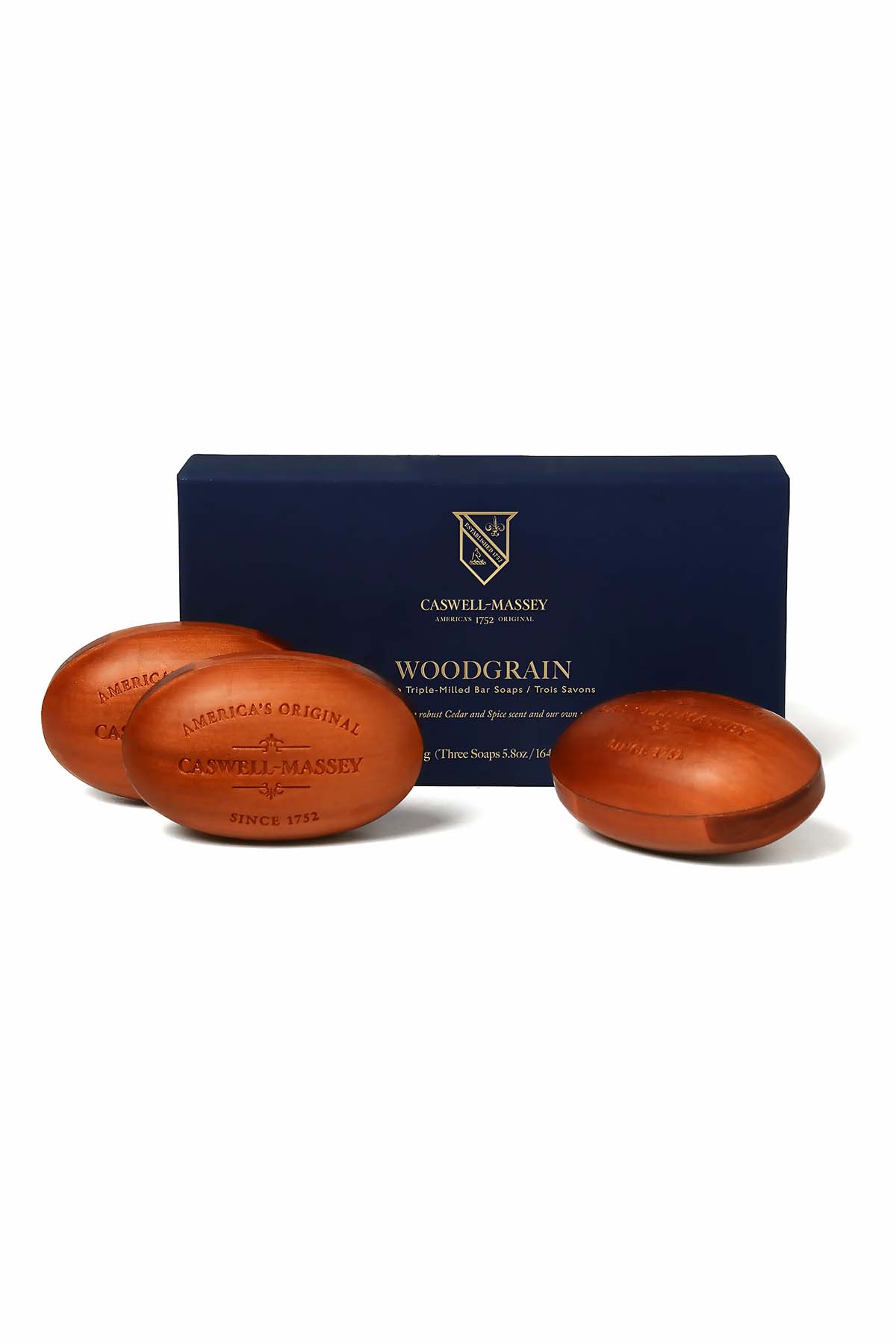 Classic Woodgrain Sandalwood 3 Bar Soap Set