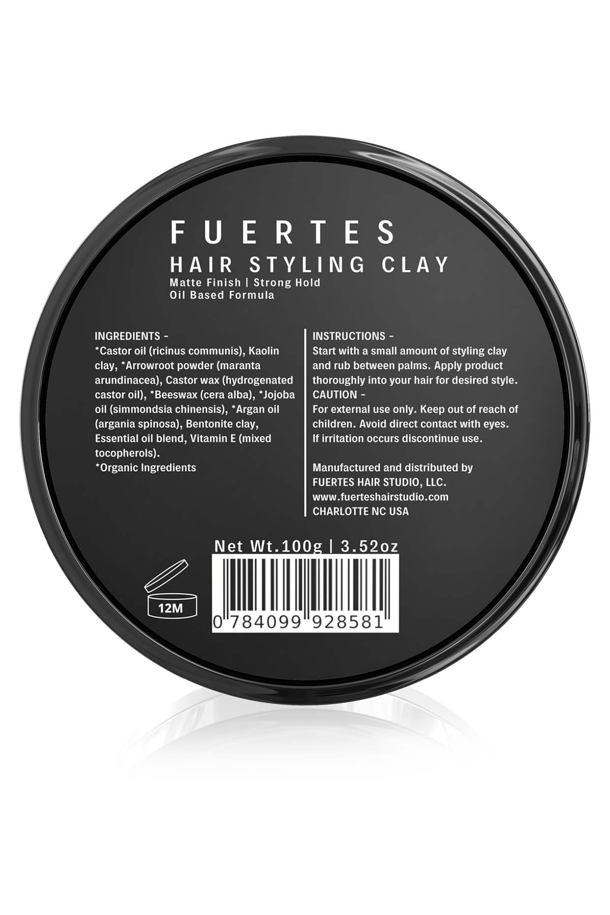 Organic Hair Styling Clay