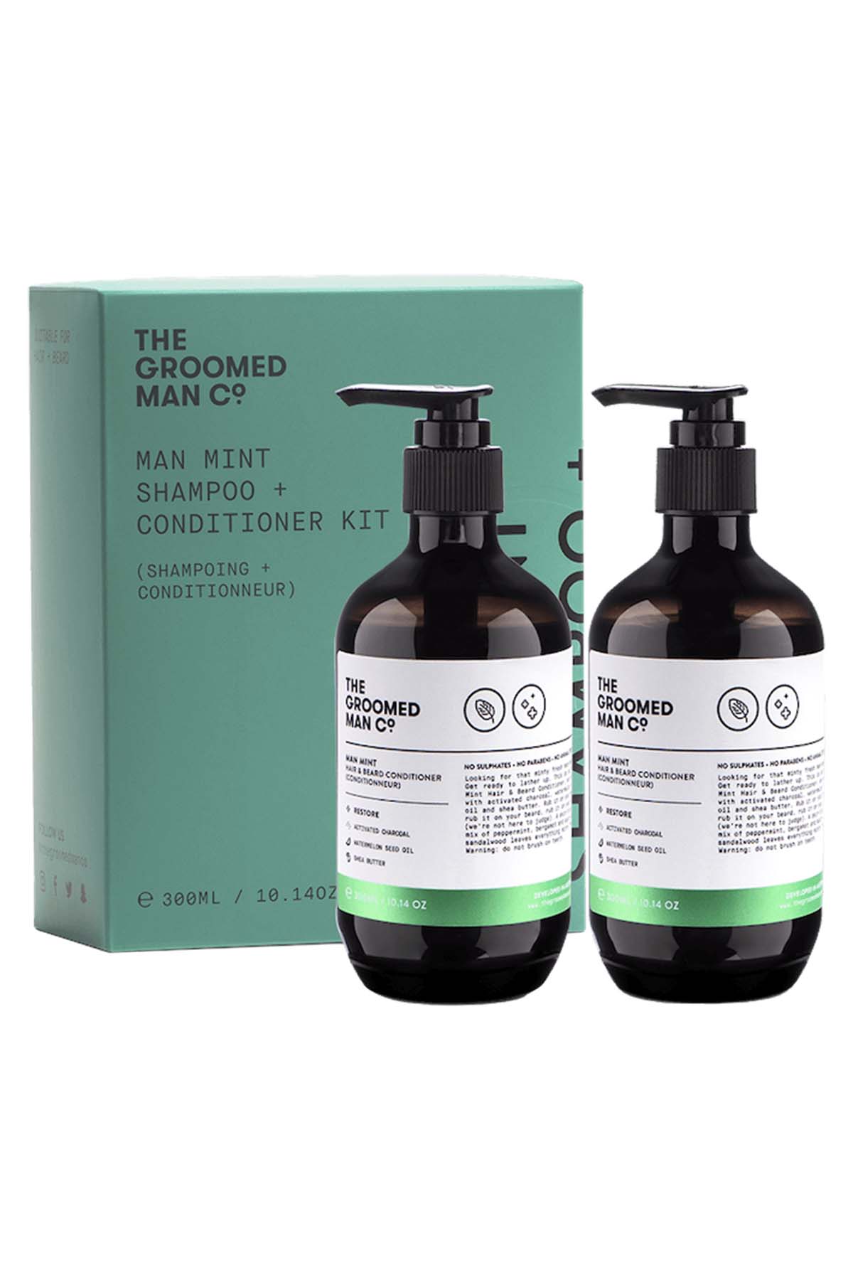 The Groomed Man Co. Man Mint Shampoo and Conditioner Set