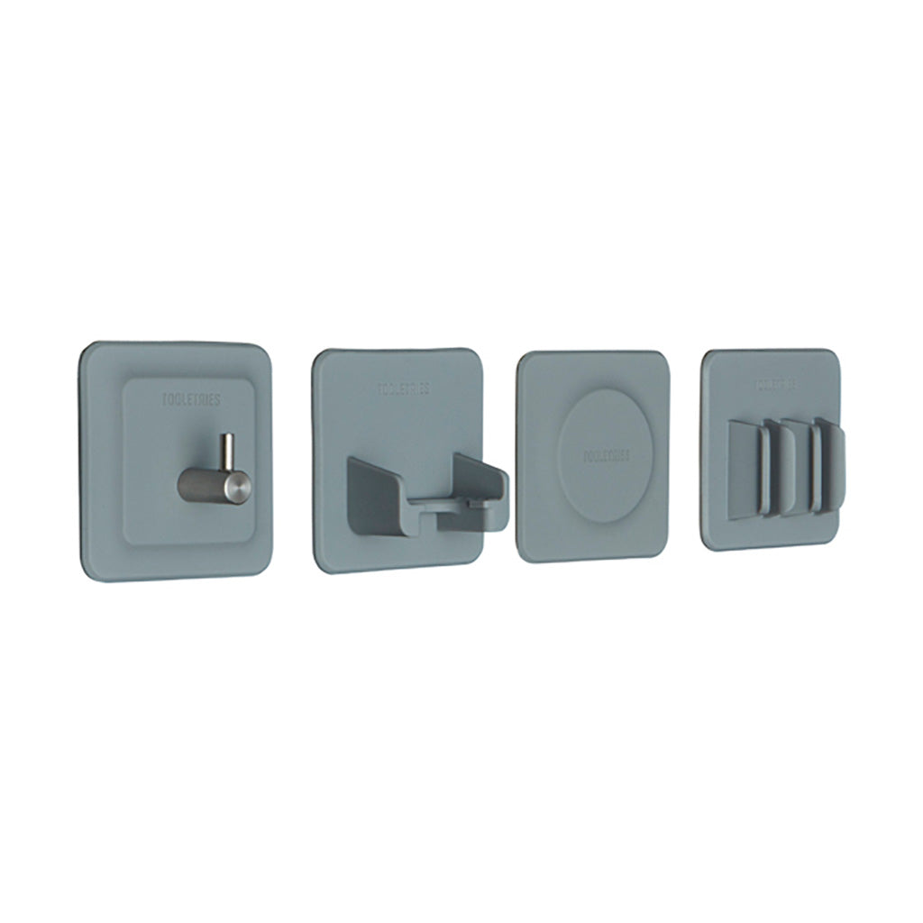 Tooletries The 4-in-1 Bathroom Storage Tile Series Organizers - Gray