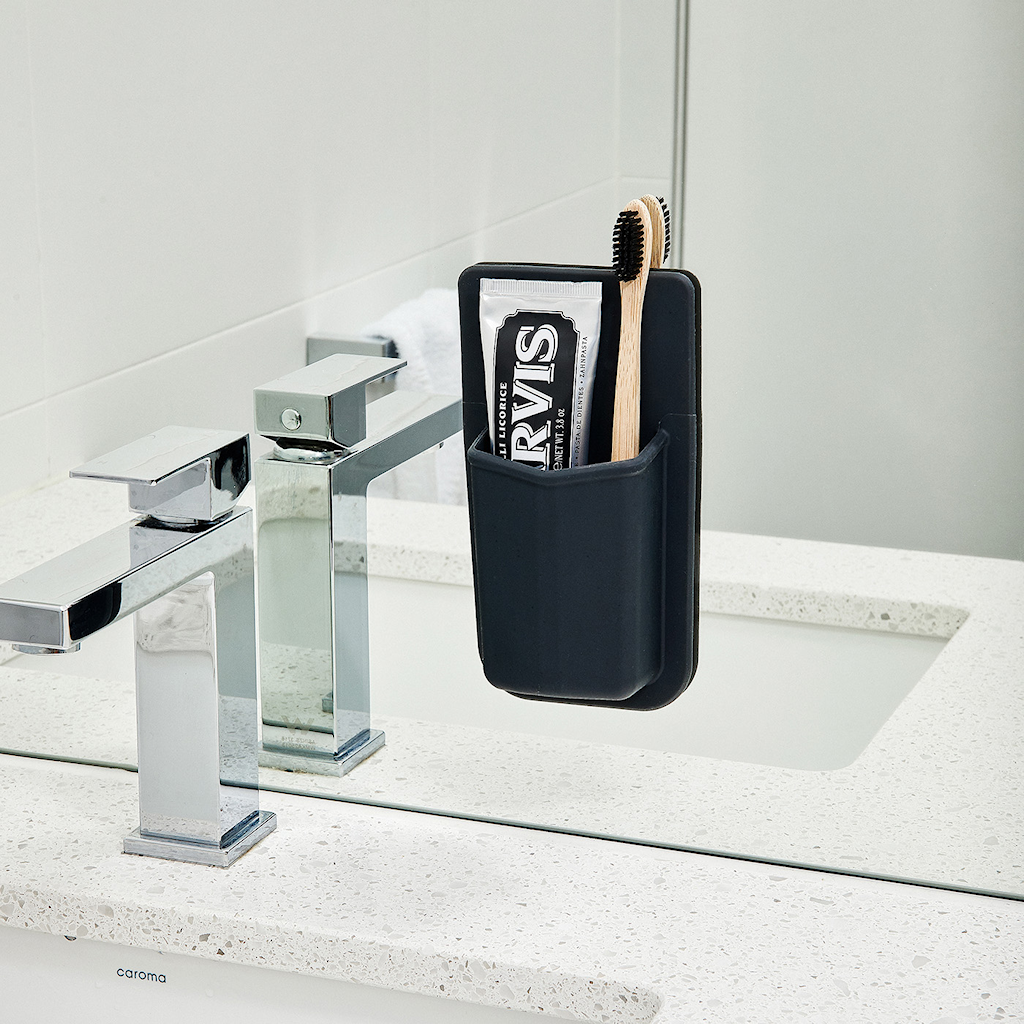 The Henry Tooletries Toothbrush Holder Slim on Mirror
