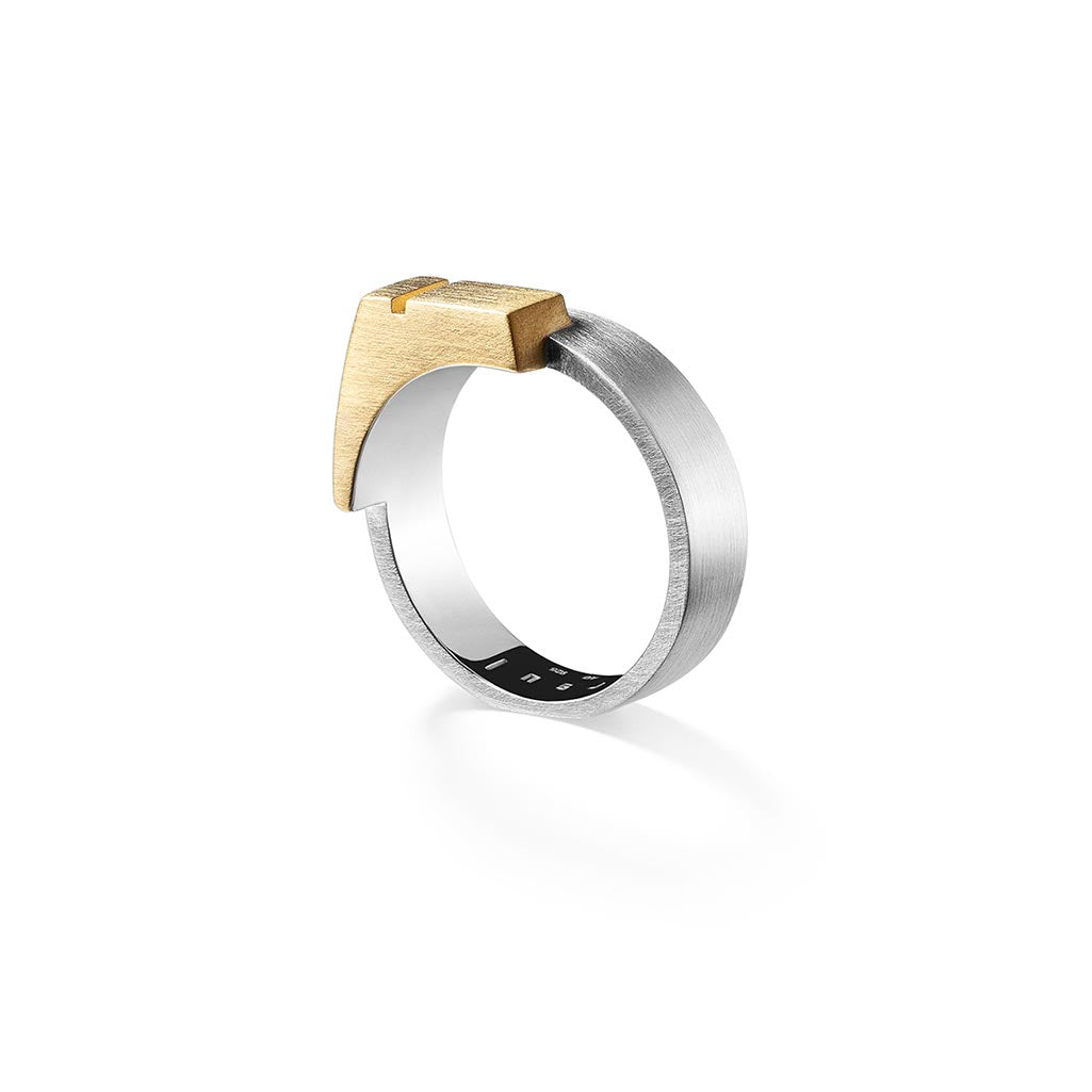 Ursul Gold and Silver Signet Ring Unity